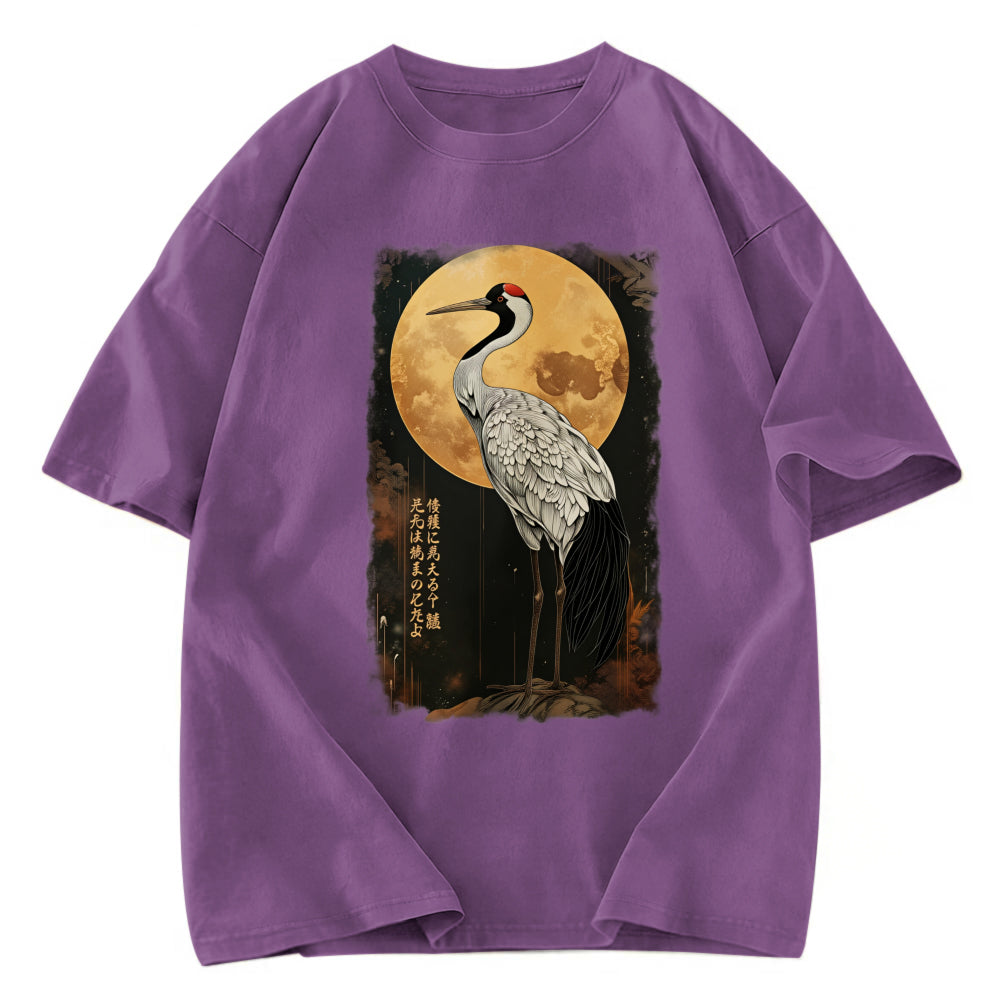 Tokyosol Vintage Japanese Crane Kanji Washed T Shirt