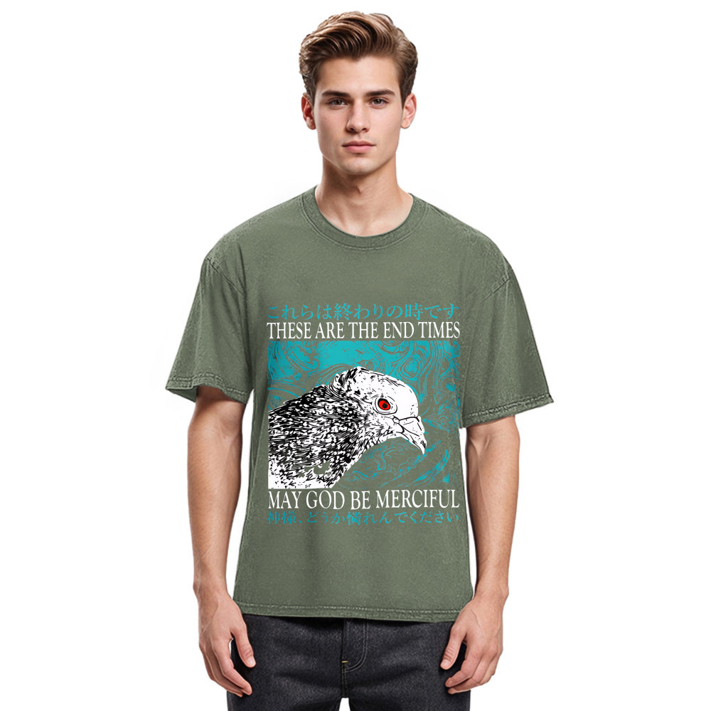 Tokyosol End Times Pigeon Vintage Washed T Shirt