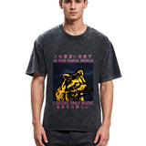 Tokyosol Raccoon Listening To Music Washed T Shirt