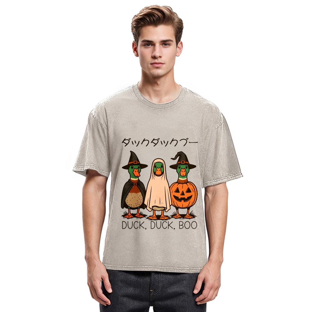 Tokyosol Funny Goose Halloween Washed T Shirt