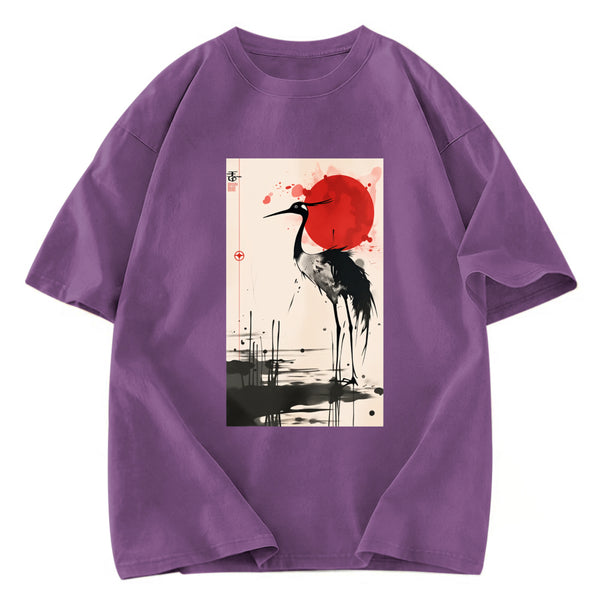 Tokyosol Japanese Crane Washed T Shirt