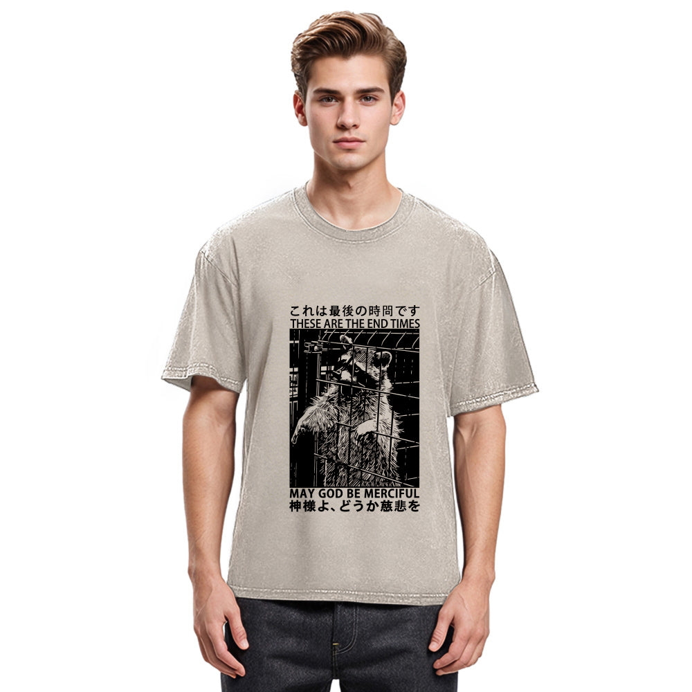 Tokyosol May God Be Merciful Back Washed T Shirt