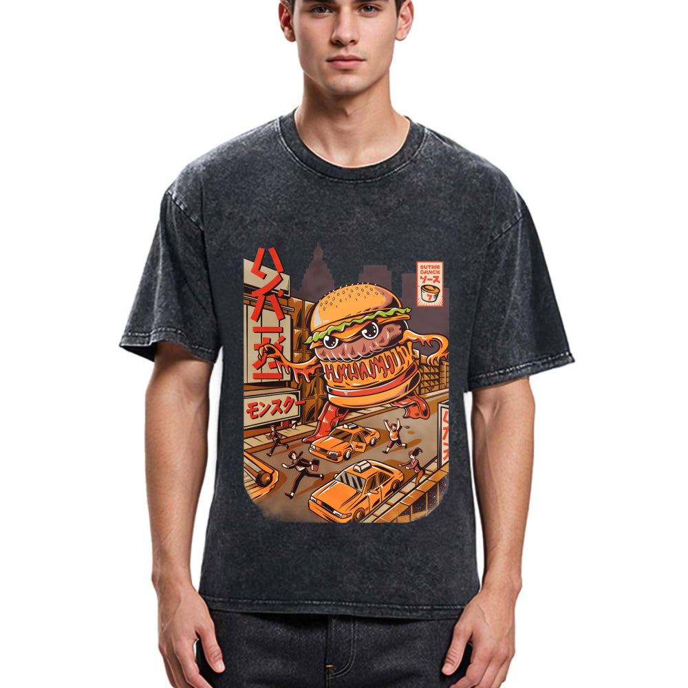 Tokyosol The Great Burger Kaiju Japanese Washed T Shirt