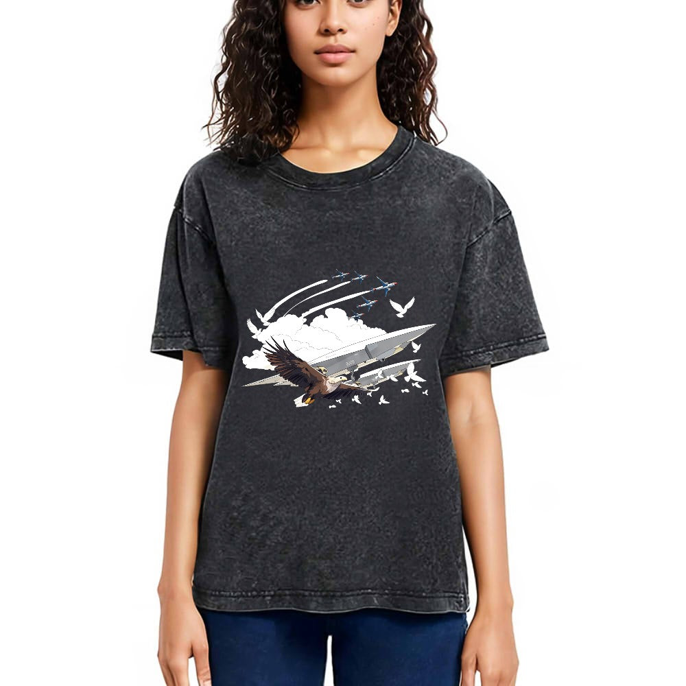 Tokyosol Eagle And Drone Washed T Shirt