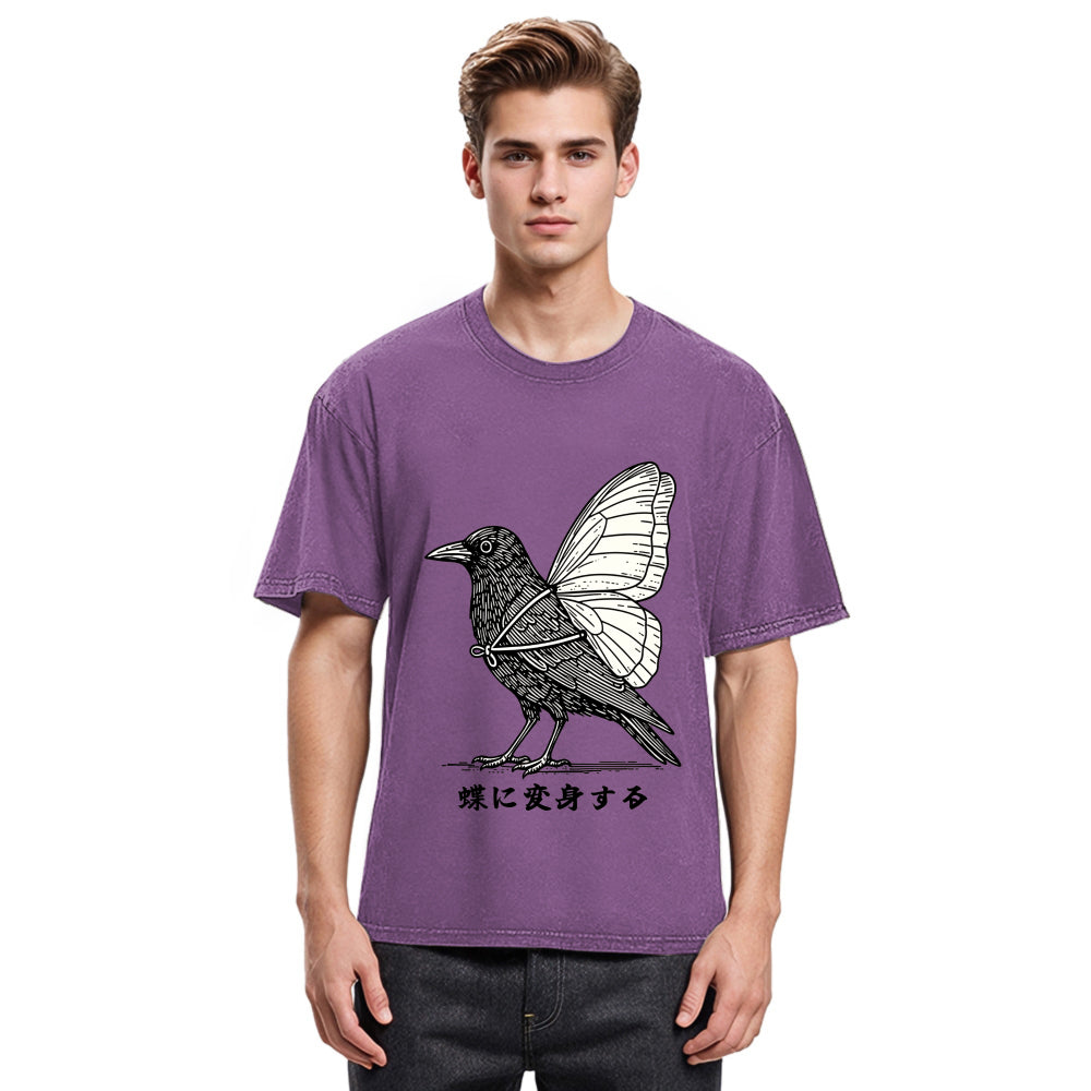 Tokyosol Pretend To Be A Butterfly Washed T Shirt