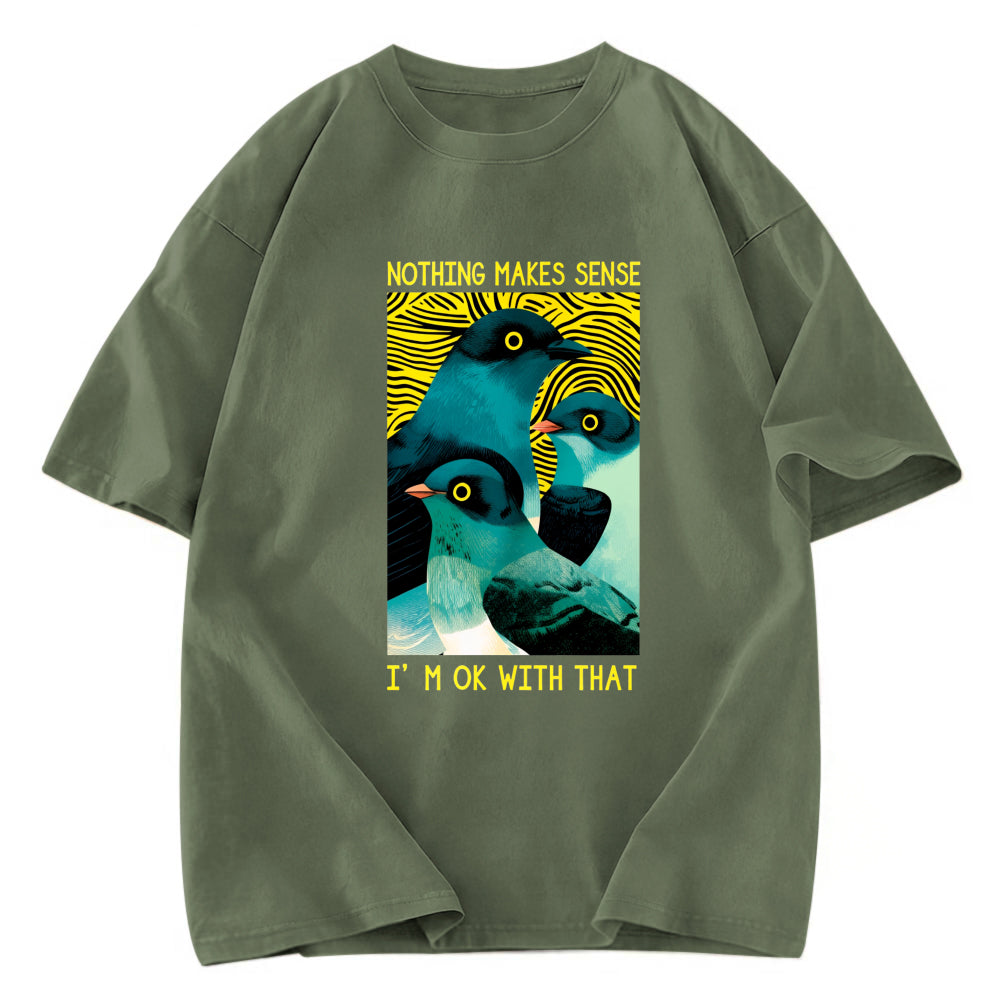 Tokyosol Nothing Makes Sense Washed T Shirt