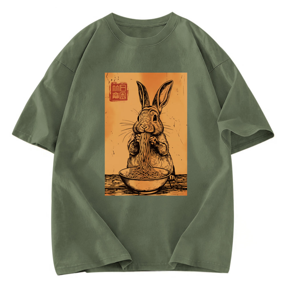 Tokyosol Ramen Lover Rabbit Washed T Shirt