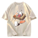 Tokyosol Funny Sleep Walking Nigiri Sushi Washed T Shirt