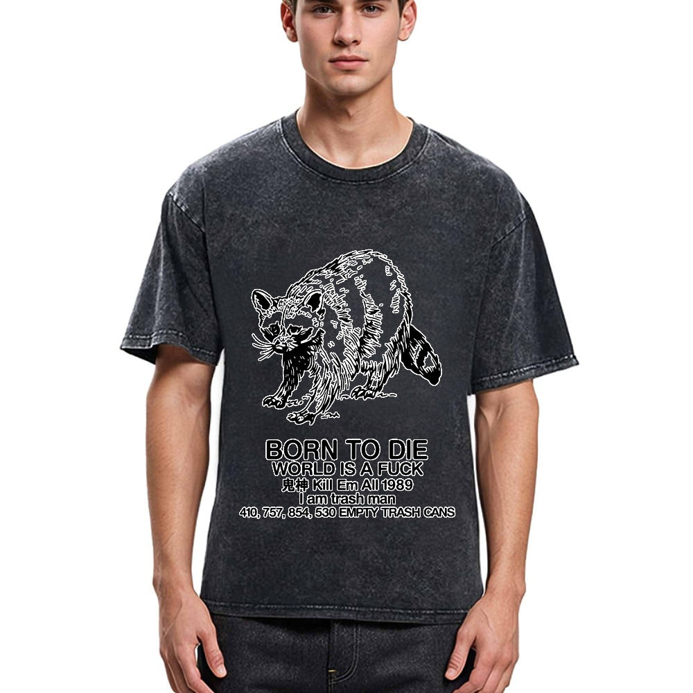 Tokyosol Born To Die World Is A Fuck Washed T Shirt