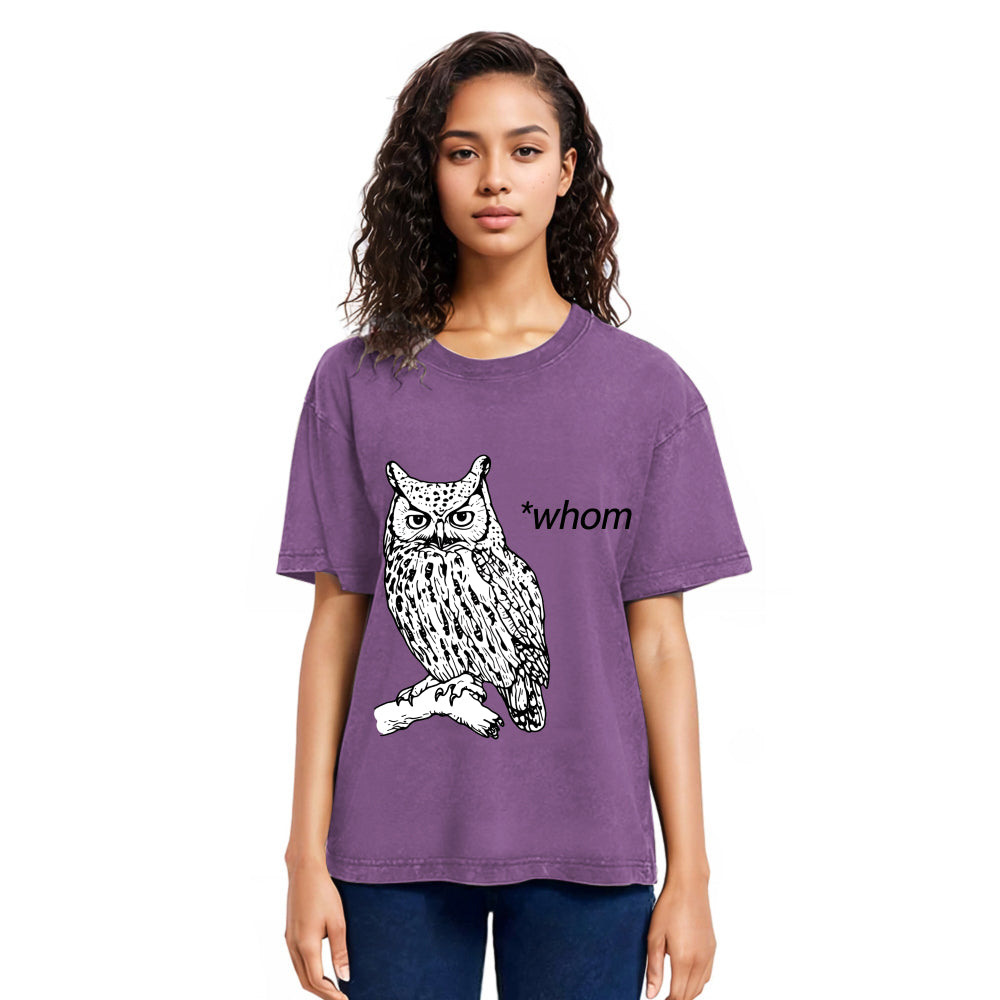 Tokyosol Who Whom Judging Owl Washed T Shirt
