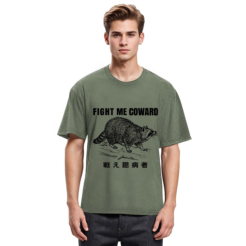 Tokyosol Fight Raccoon Japanese Washed T Shirt