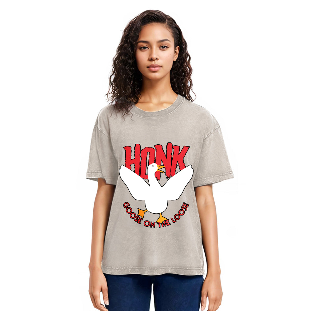 Tokyosol Honk Goose On The Loose Washed T Shirt