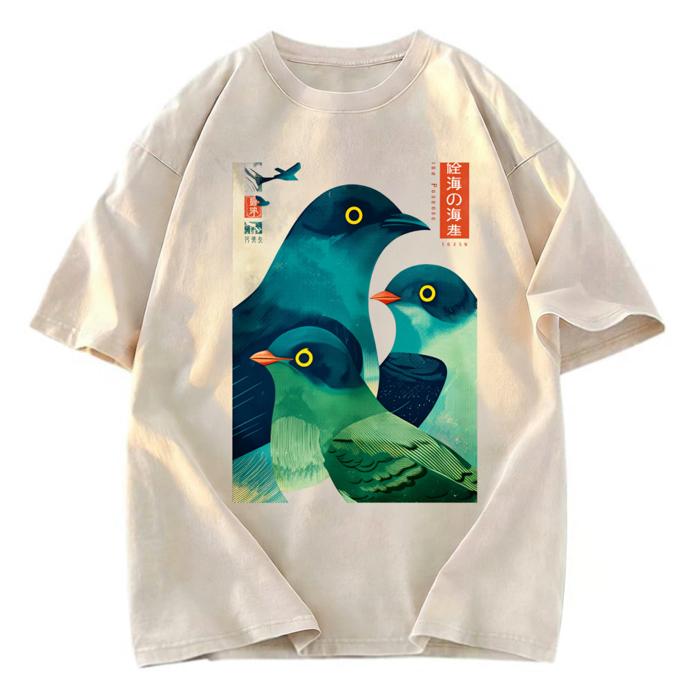 Tokyosol Petrels Of The Painted Sea Washed T Shirt