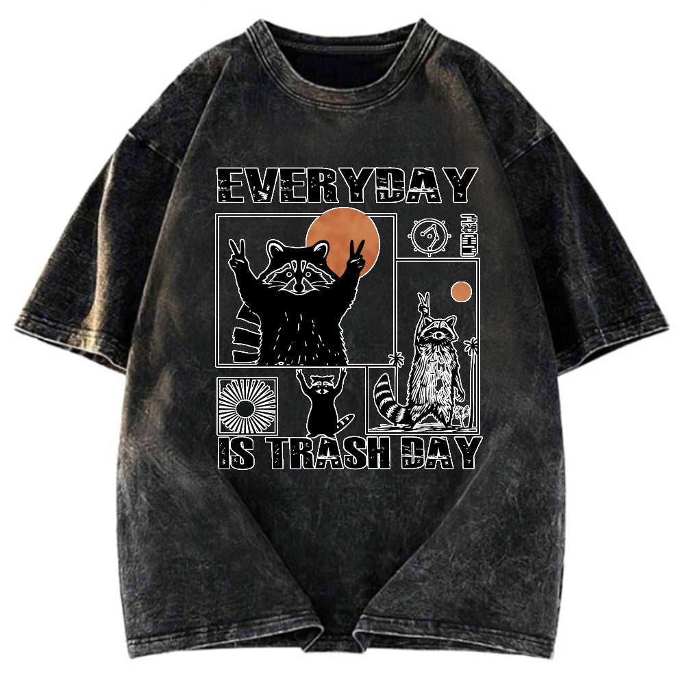 Tokyosol Everyday Is Trash Day Washed T Shirt