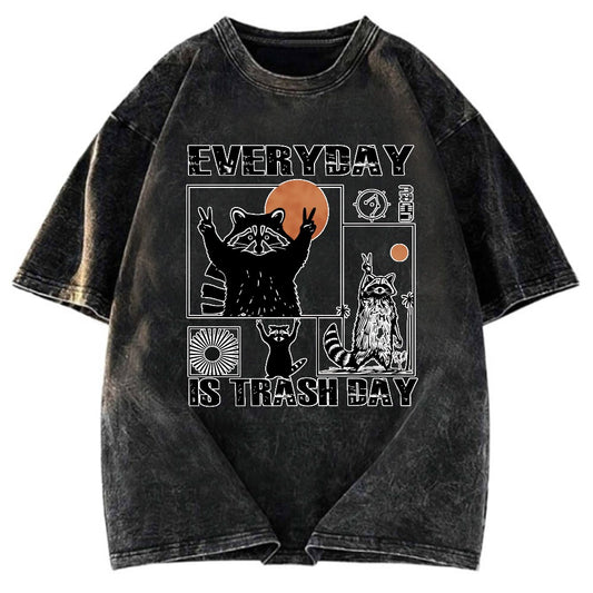 Tokyosol Everyday Is Trash Day Washed T Shirt