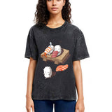 Tokyosol Funny Sleep Walking Nigiri Sushi Washed T Shirt