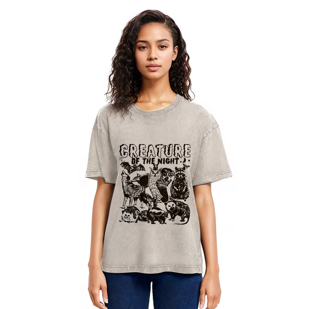 Tokyosol Creature Of The Night Washed T Shirt