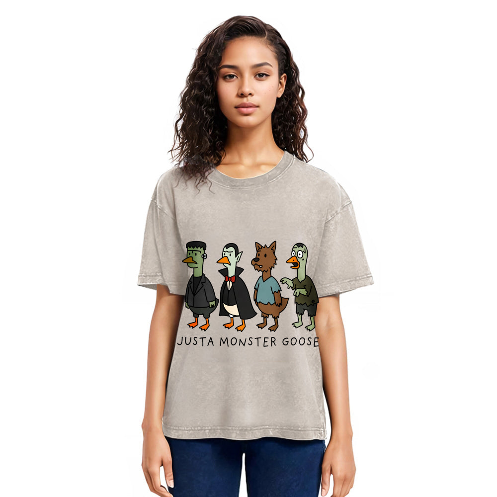 Tokyosol Just A Monster Goose Washed T Shirt