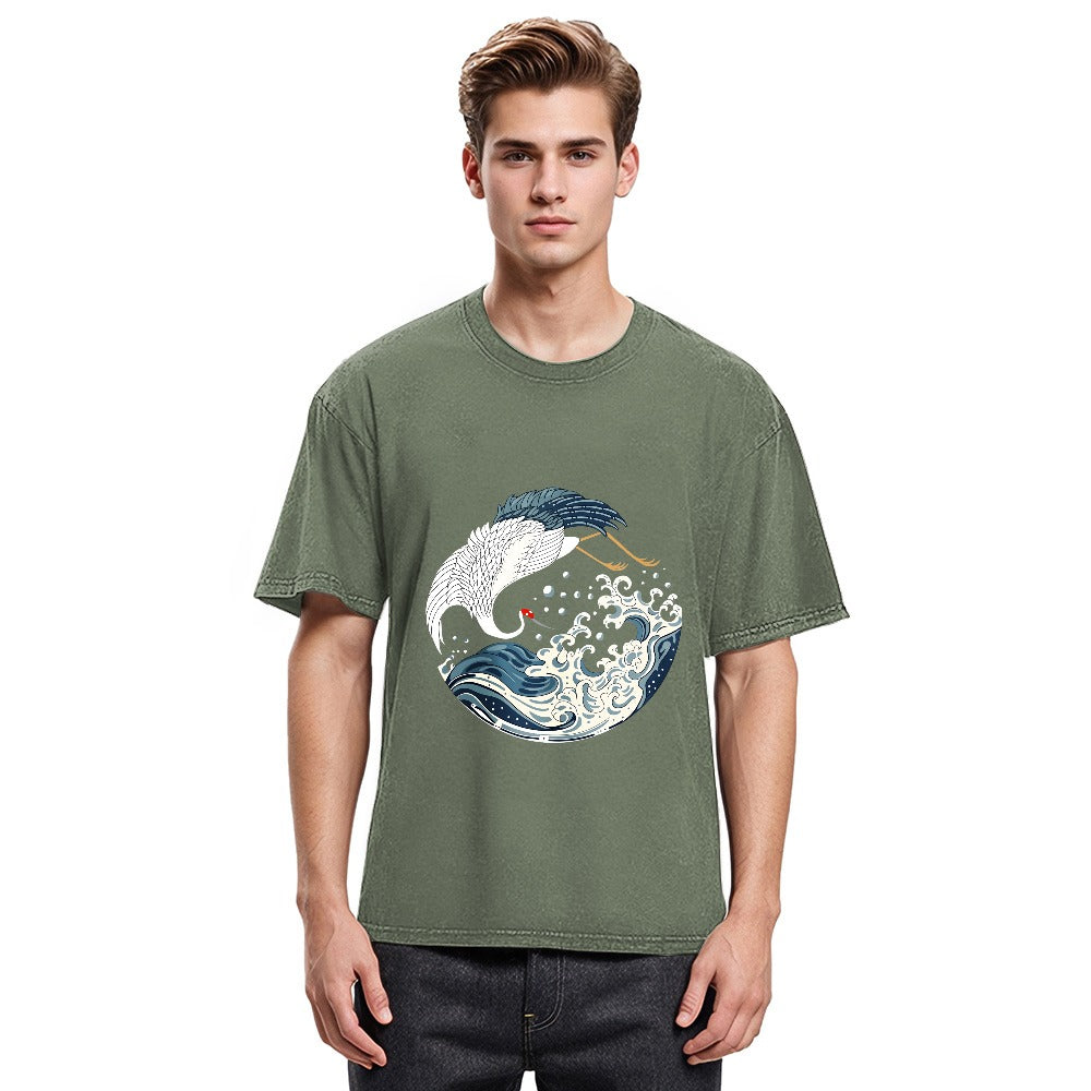 Tokyosol Japanese Sea Bird Washed T Shirt