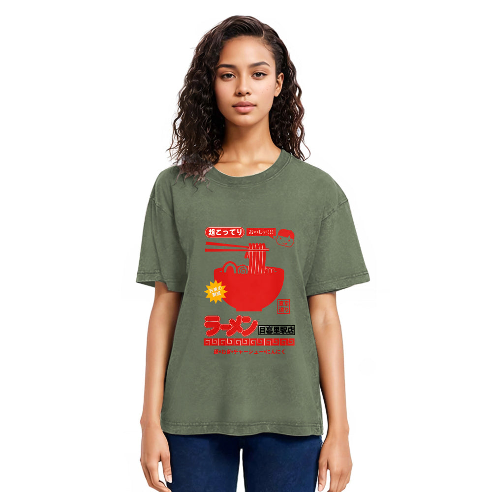 Tokyosol Nippori Station Ramen Washed T Shirt