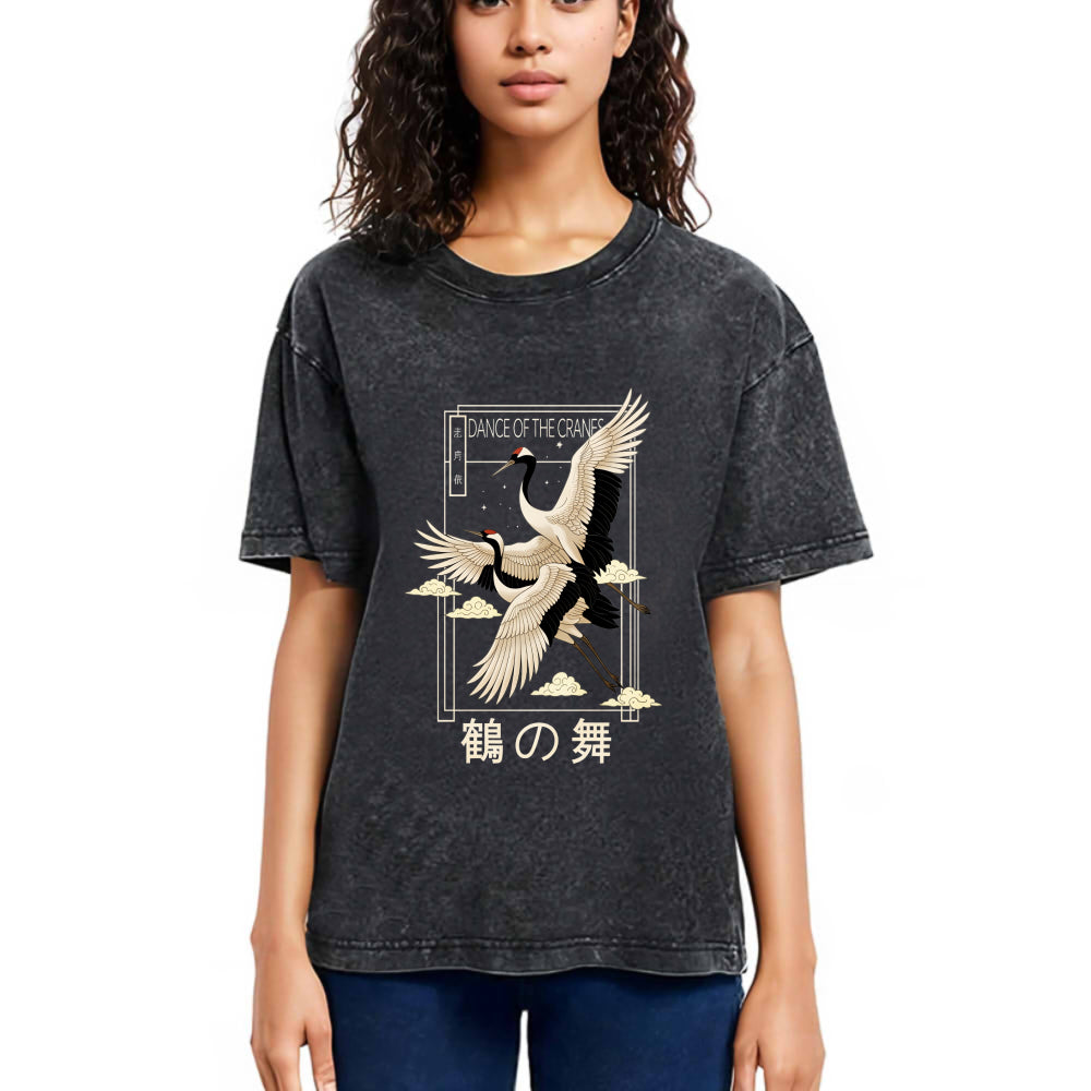 Tokyosol Dance Of The Cranes Washed T Shirt