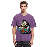 Tokyosol American Shorthair Cat Eating Ramen Washed T Shirt