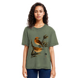 Tokyosol Sparrows Among Bamboo Washed T Shirt