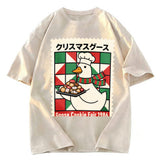 Tokyosol Funny Goose Christmas Washed T Shirt