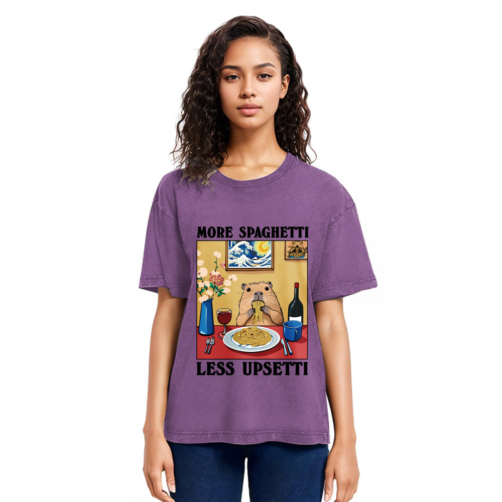 Tokyosol More Spaghetti Less Upsetti Capybara Washed T-Shirt