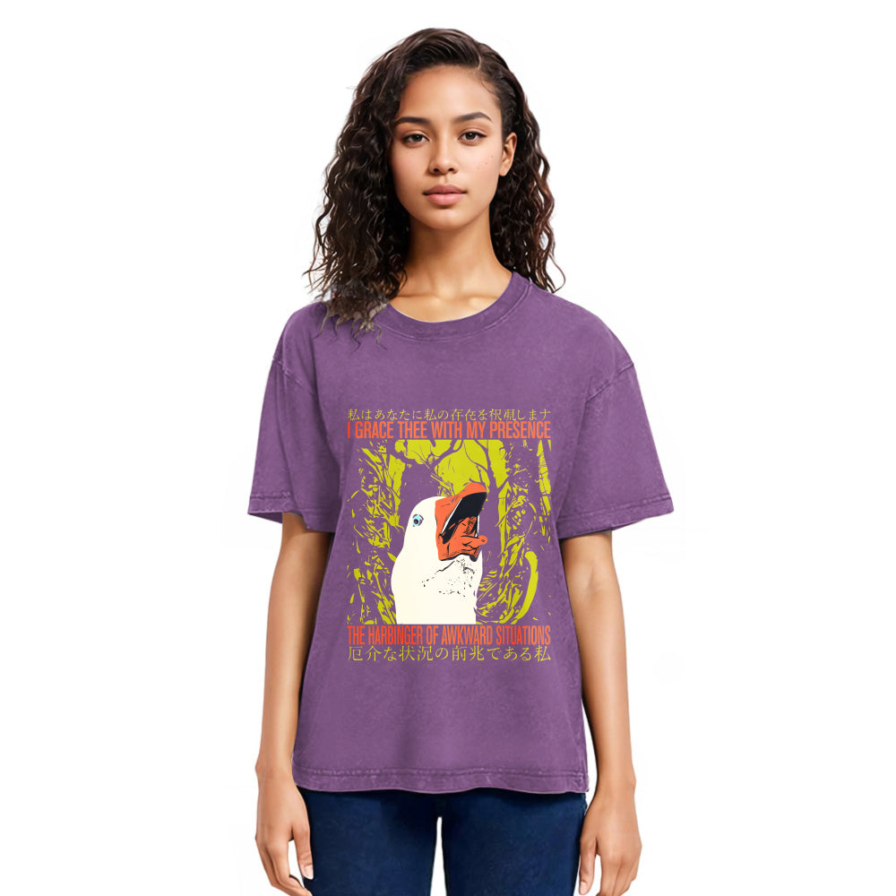 Tokyosol The Harbinger Of Awkward Situations Goose Washed T Shirt