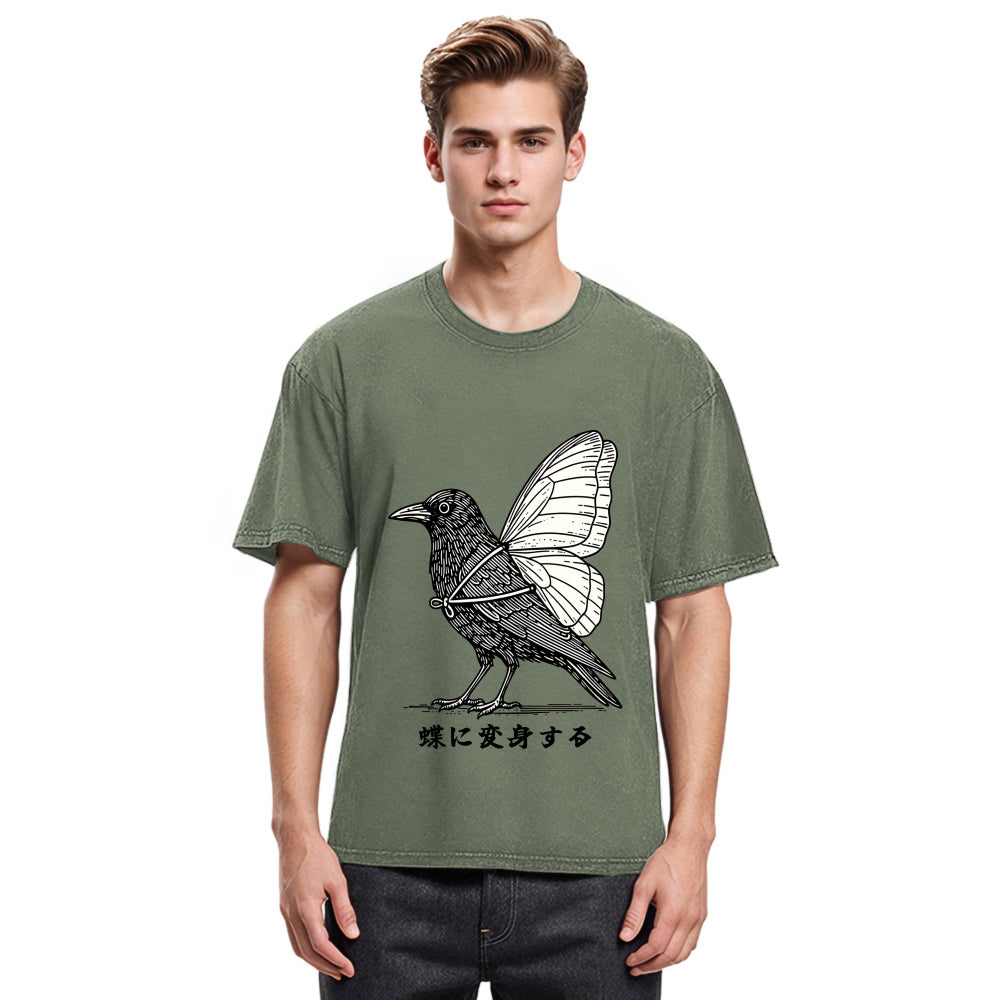 Tokyosol Pretend To Be A Butterfly Washed T Shirt