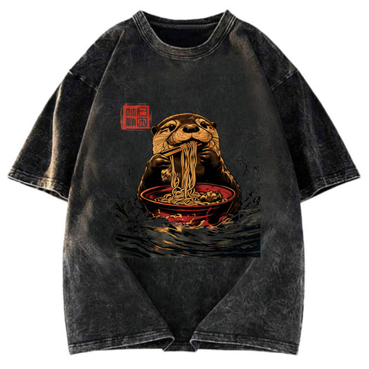 Tokyosol Ramen Lover Otter Washed T Shirt