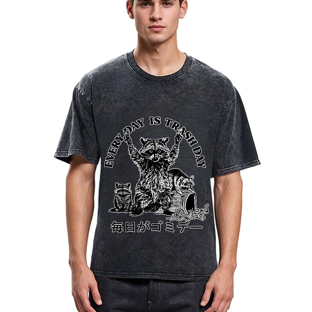 Tokyosol Every Day Is Trash Day Washed T Shirt