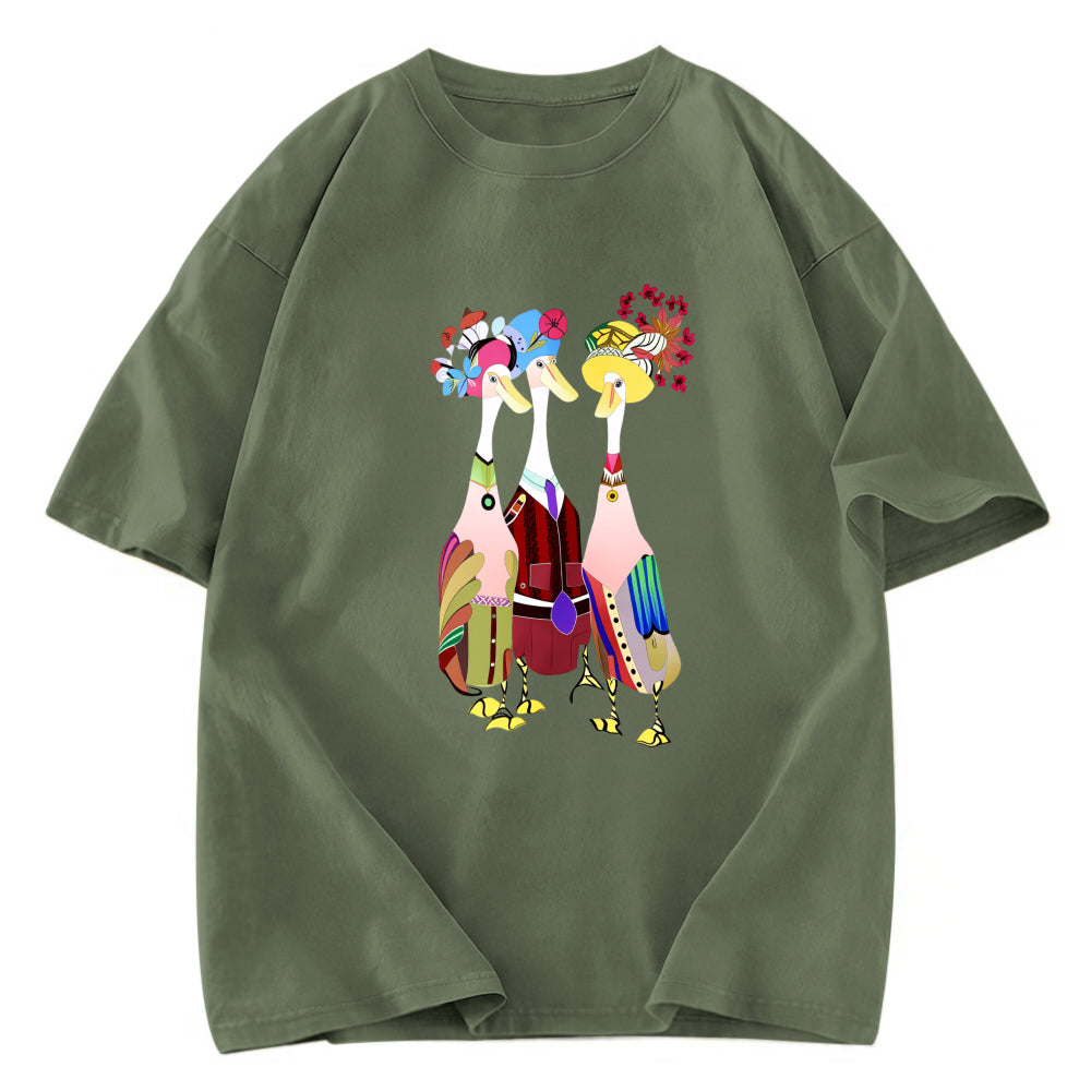 Tokyosol Fashion Duck Washed T Shirt