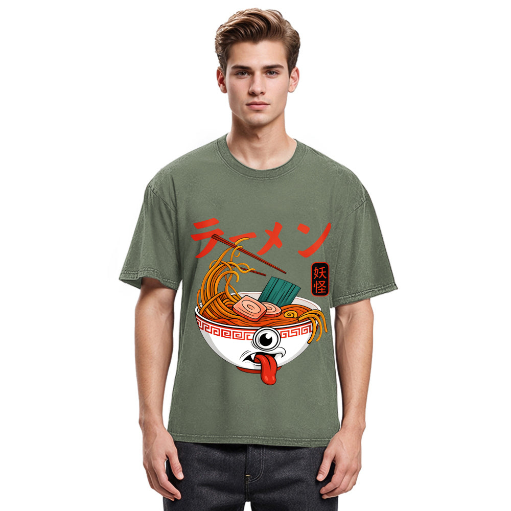 Tokyosol Yokai Ramen Japanese Washed T Shirt