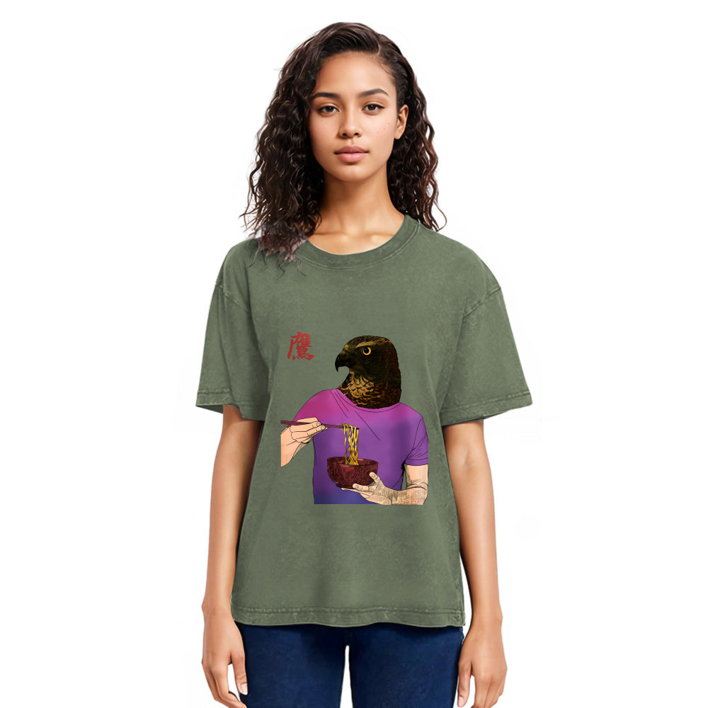 Tokyosol Eagle Eating Ramen Washed T Shirt