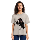 Tokyosol Vintage Raven Book Washed T Shirt