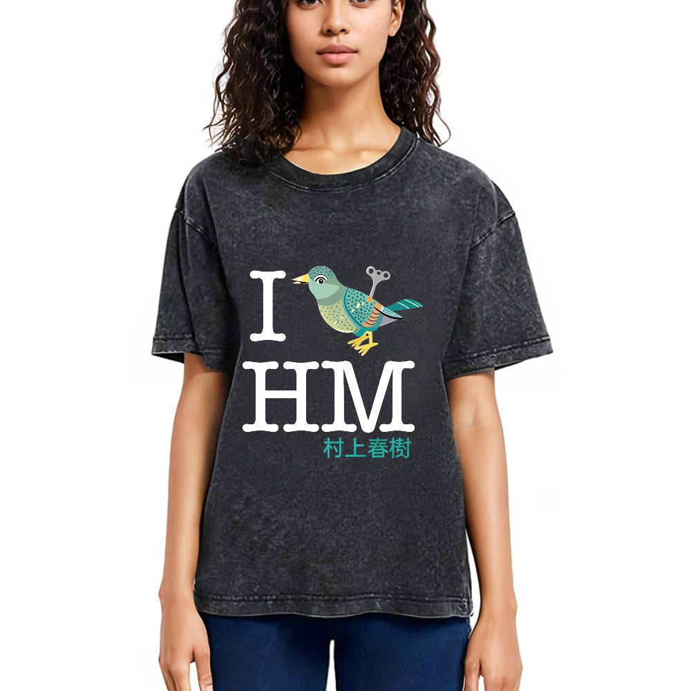 Tokyosol I Wind Up Bird Haruki Murakami Washed T Shirt