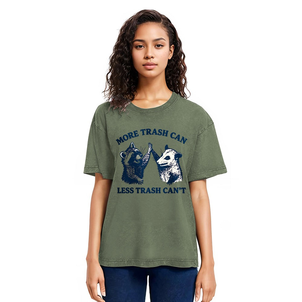 Tokyosol More Trash Can Less Trash Can T Washed T Shirt