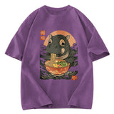 Tokyosol Moo Deng Eat Ramen Washed T Shirt