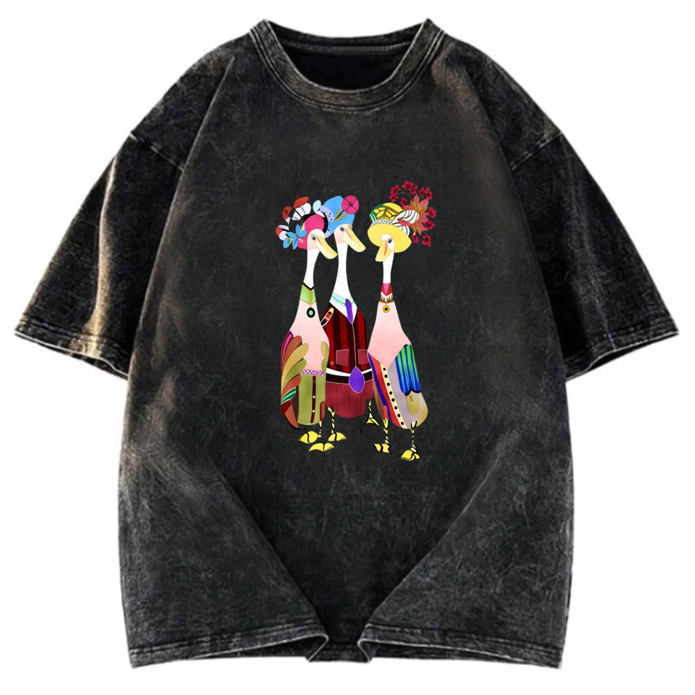 Tokyosol Fashion Duck Washed T Shirt