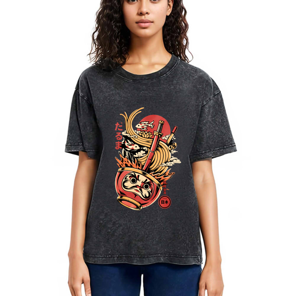 Tokyosol Daruma Ramen Japanese Art Classic T Shirt