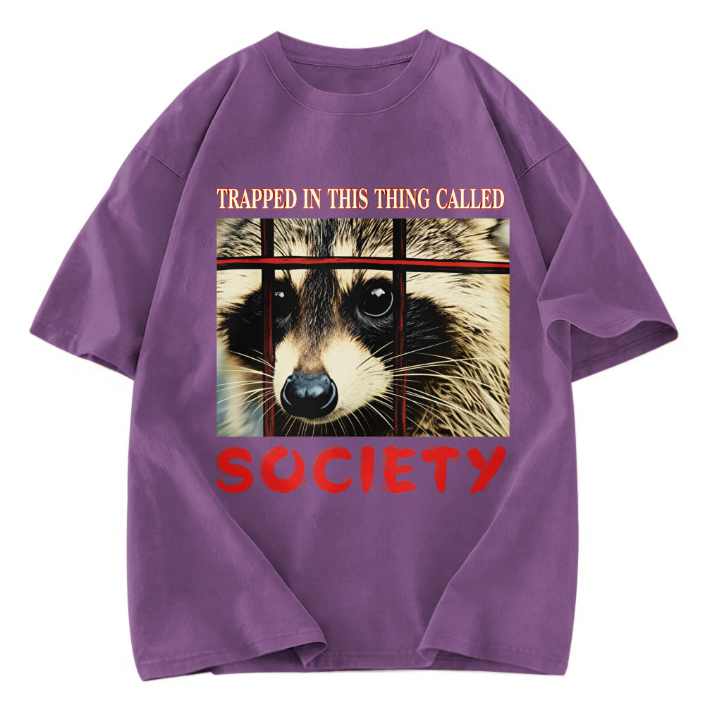 Tokyosol Society Raccoon Washed T Shirt