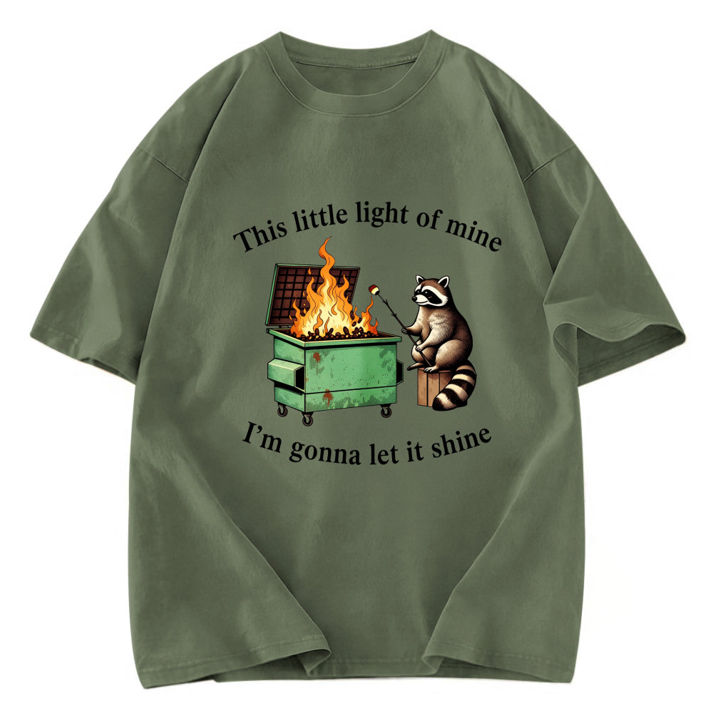 Tokyosol Dumpster Fire Raccoon Washed T Shirt