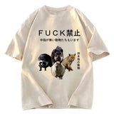 Tokyosol Four Finger Animal Forbidden Fuck Washed T Shirt