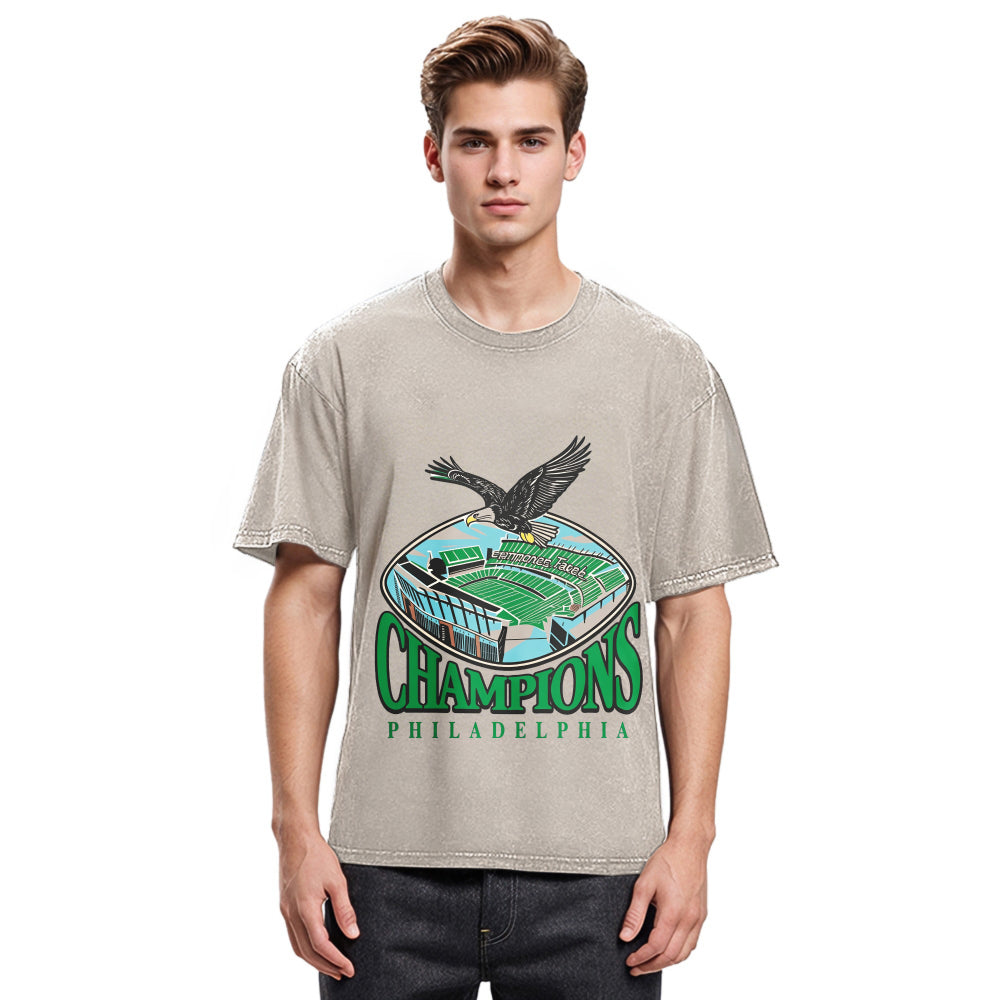 Tokyosol Philadelphia Eagles Champions Washed T Shirt