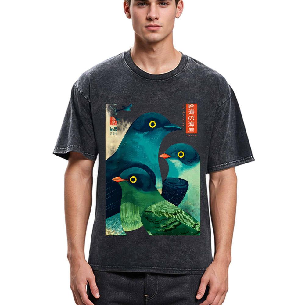 Tokyosol Petrels Of The Painted Sea Washed T Shirt