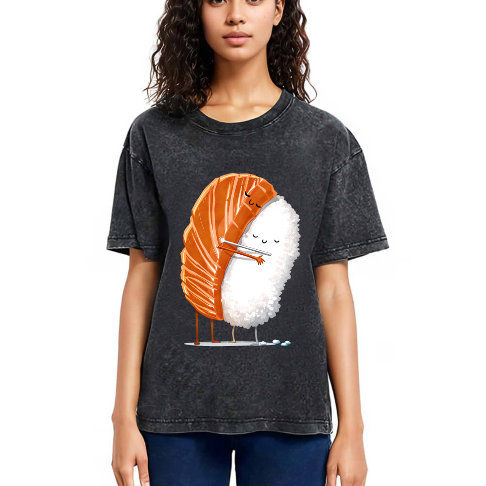 Tokyosol Sushi Hug Japan Washed T Shirt