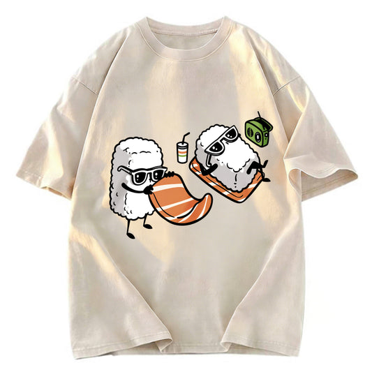 Tokyosol Sunbathing Sushi Washed T Shirt