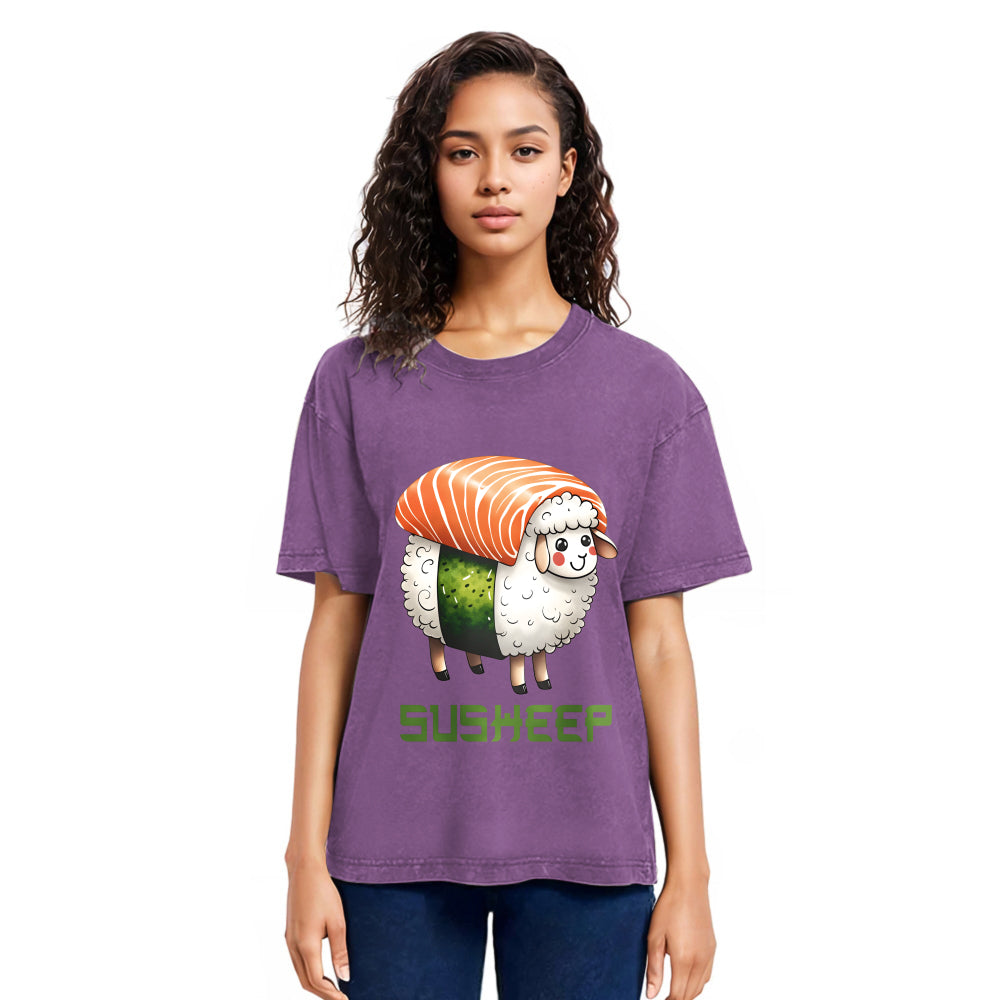 Tokyosol Susheep Funny Washed T Shirt